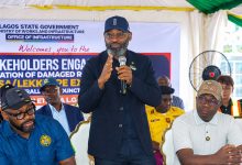 -r: Permanent Secretary, Ministry of Transportation, Mr. Maroof Olawale Musa; Special Adviser to the Governor on Infrastructure, Engr. Olufemi Daramola and Permanent Secretary, Office of Infrastructure, Engr. Olutokunbo O. Oyenuga, at the stakeholders Engagement.