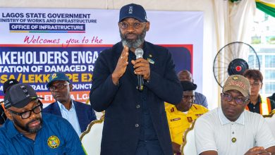 -r: Permanent Secretary, Ministry of Transportation, Mr. Maroof Olawale Musa; Special Adviser to the Governor on Infrastructure, Engr. Olufemi Daramola and Permanent Secretary, Office of Infrastructure, Engr. Olutokunbo O. Oyenuga, at the stakeholders Engagement.