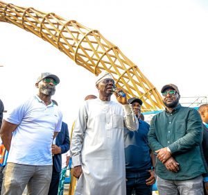 Sanwo-Olu Explains Delay in Opening Opebi-Odoiya Alaro Bridge, Says 80 Percent of Cane Monument Installed