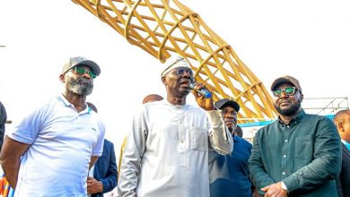 Sanwo-Olu Explains Delay in Opening Opebi-Odoiya Alaro Bridge, Says 80 Percent of Cane Monument Installed
